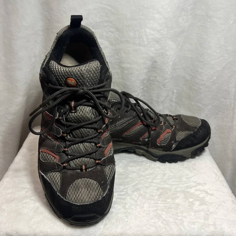 Merrell Moab Gore-Tex XCR Vibram Trail Hiking Shoes Men's 9.5 Gray Brown